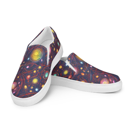 Molten Constellation on a Men's Slip-On Canvas Shoes