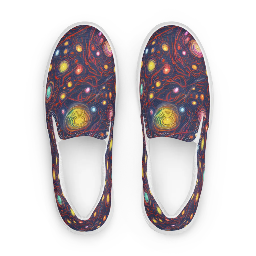 Molten Constellation on Women's Slip-On Canvas Shoes — Front