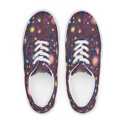 Molten Constellation on a Men's Lace-Up Canvas Shoes