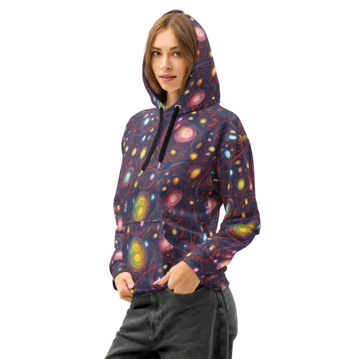 Molten Constellation on a Cotton Hoodie