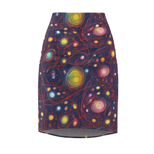 Molten Constellation on a Pencil Skirt
