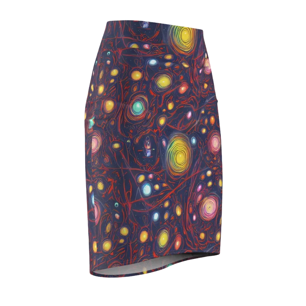 Molten Constellation on Pencil Skirt — Front Side