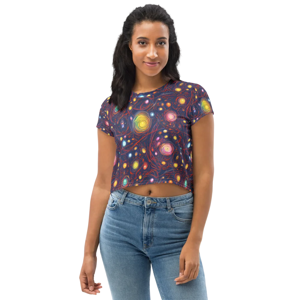 Molten Constellation on Crop Tee — Front