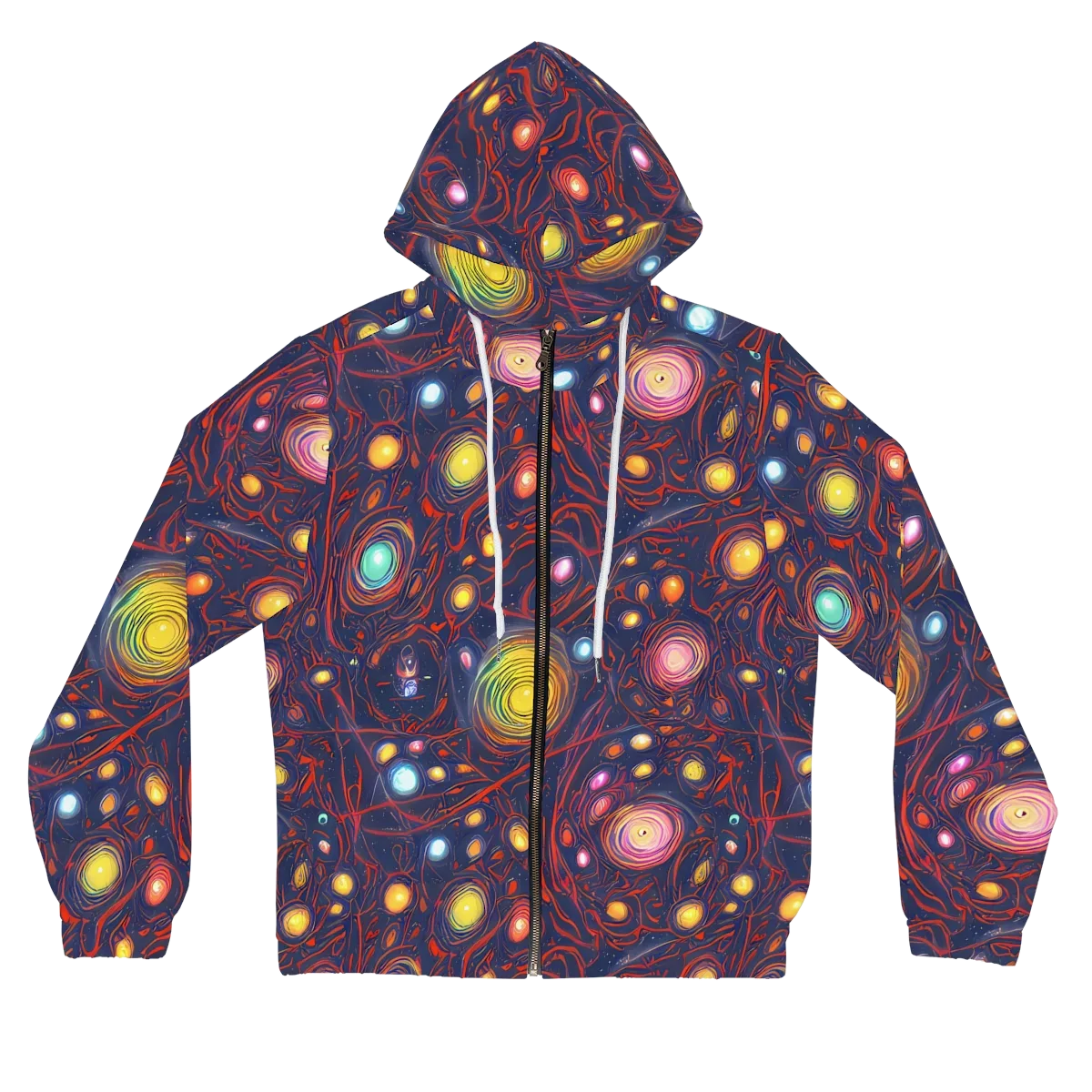 Molten Constellation on Women's Full-Zip Hoodie — Front