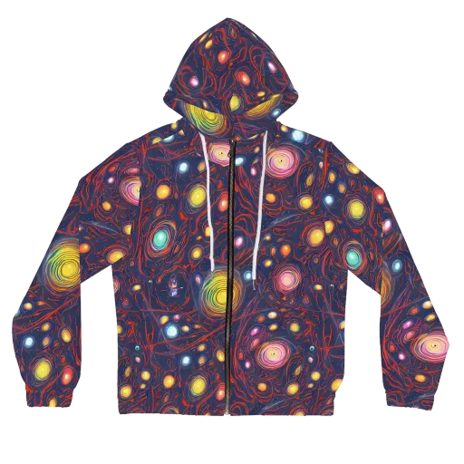 Molten Constellation on a Women's Full-Zip Hoodie
