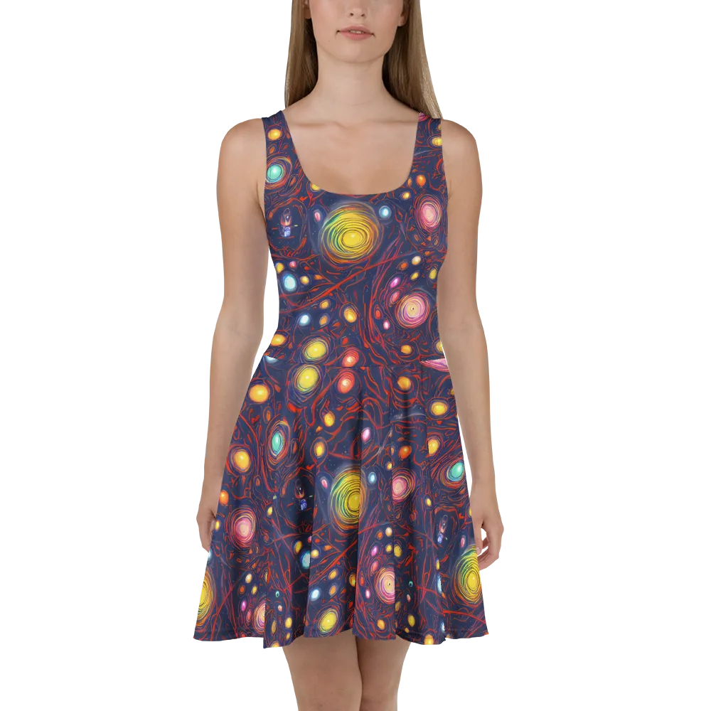 Molten Constellation on Skater Dress — Front