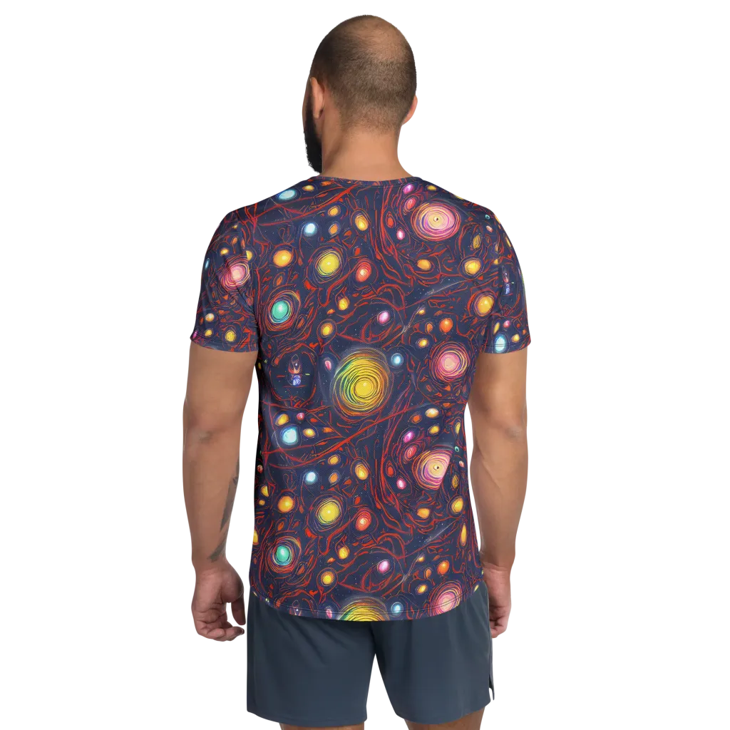 Molten Constellation on Men's Athletic T-Shirt — Back