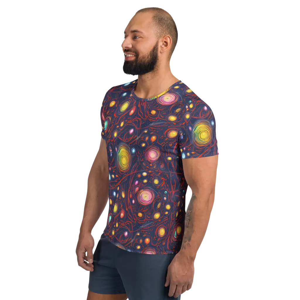 Molten Constellation on Men's Athletic T-Shirt — Left