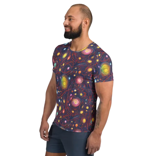 Molten Constellation on a Men's Athletic T-Shirt