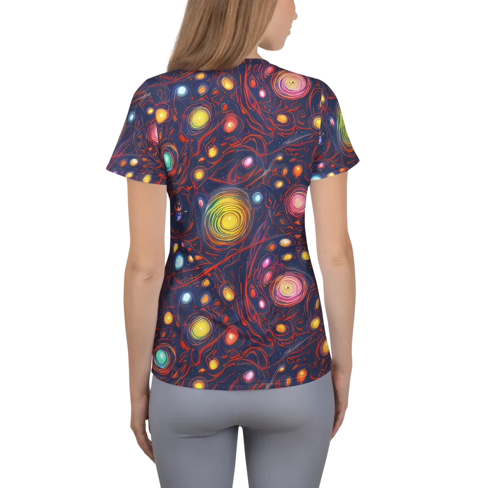 Molten Constellation on Women's Athletic T-Shirt — Back
