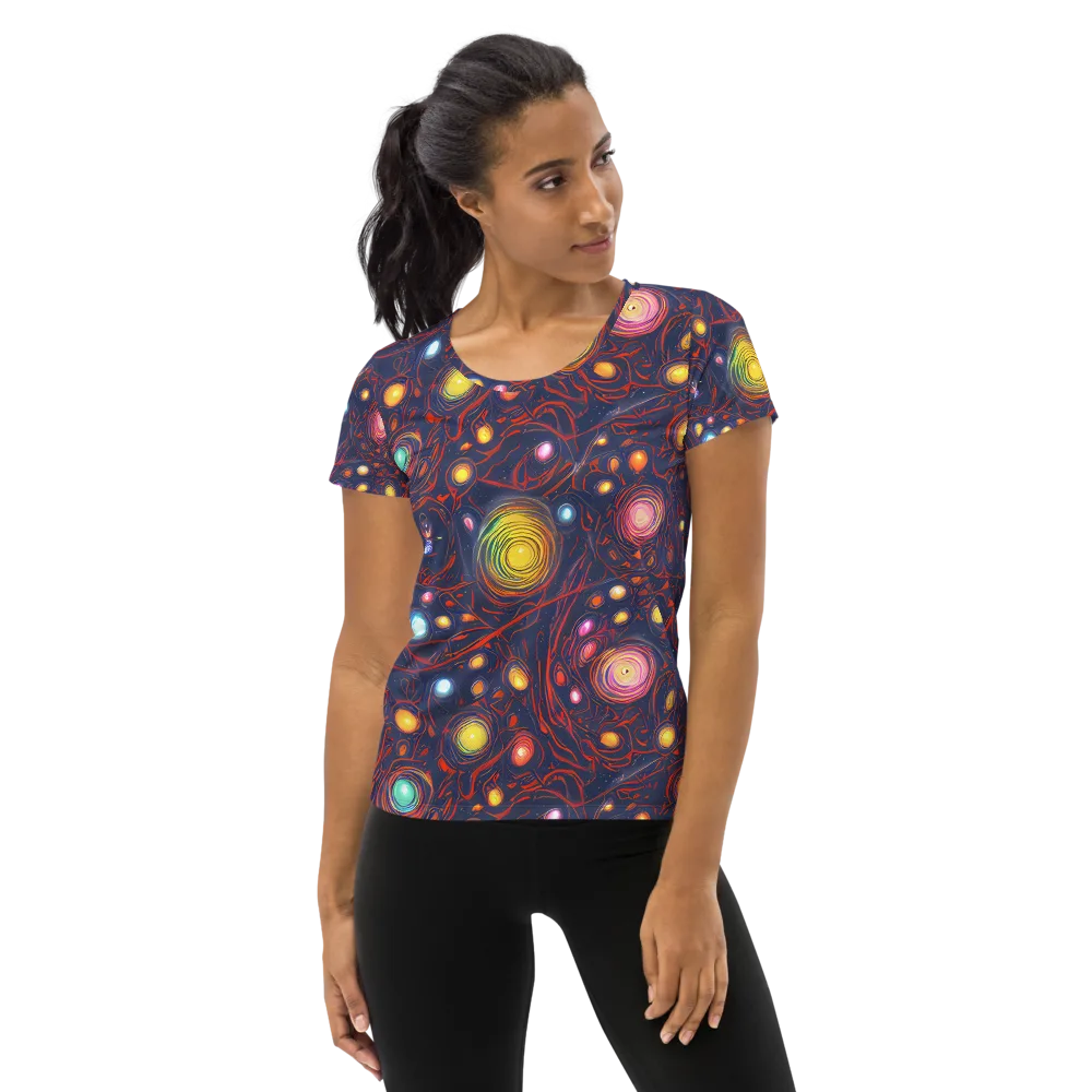 Molten Constellation on Women's Athletic T-Shirt — Front
