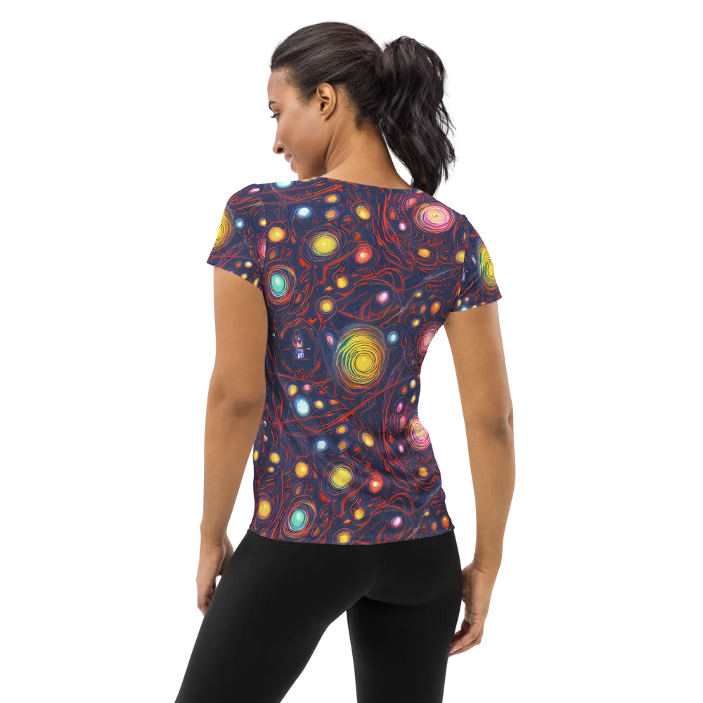 Molten Constellation on Women's Athletic T-Shirt — Back