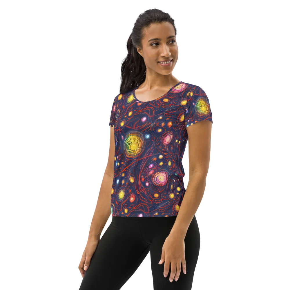 Molten Constellation on Women's Athletic T-Shirt — Left