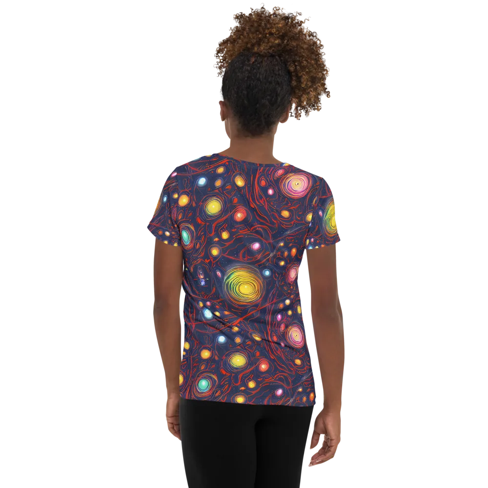 Molten Constellation on Women's Athletic T-Shirt — Back