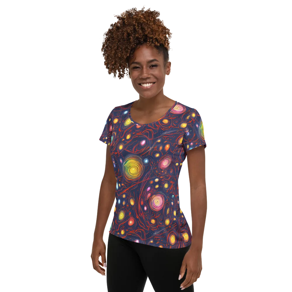 Molten Constellation on Women's Athletic T-Shirt — Left