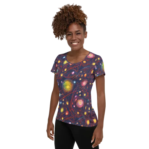Molten Constellation on a Women's Athletic T-Shirt
