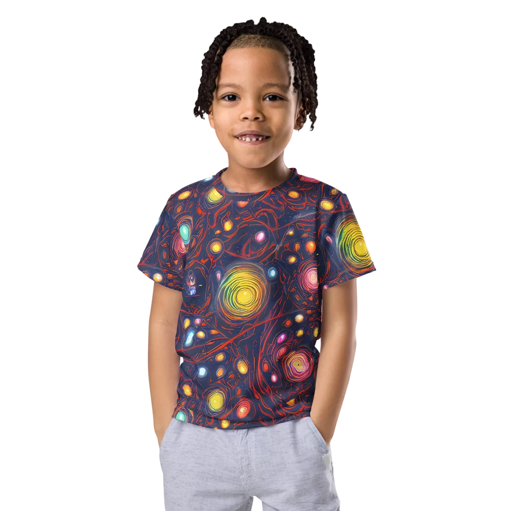 Molten Constellation on Kids Crew Neck T-Shirt — Front