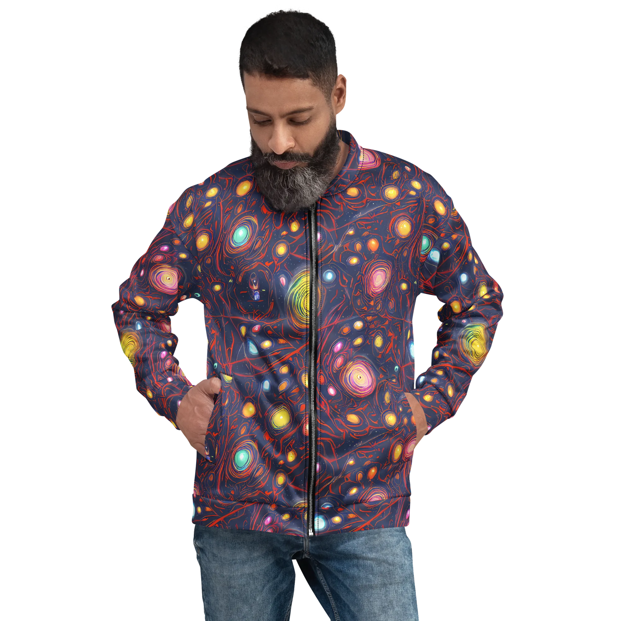 Molten Constellation on Bomber Jacket — Front