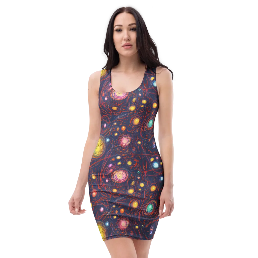 Molten Constellation on Bodycon Dress — Front