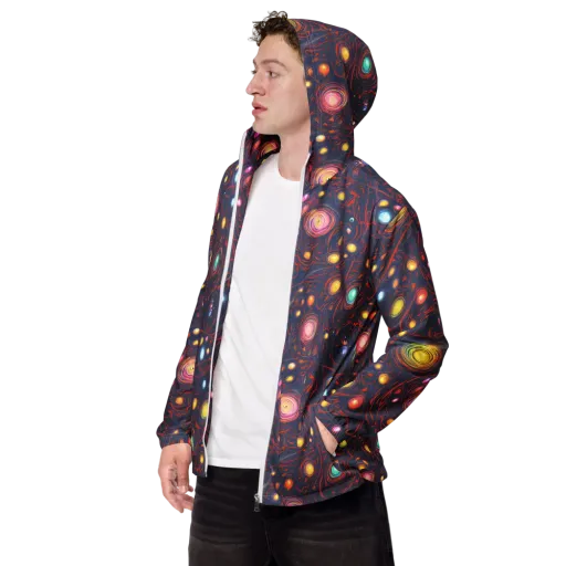 Molten Constellation on a Men's Windbreaker
