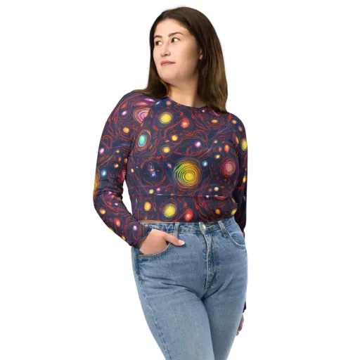 Molten Constellation on a Long Sleeve Crop Top
