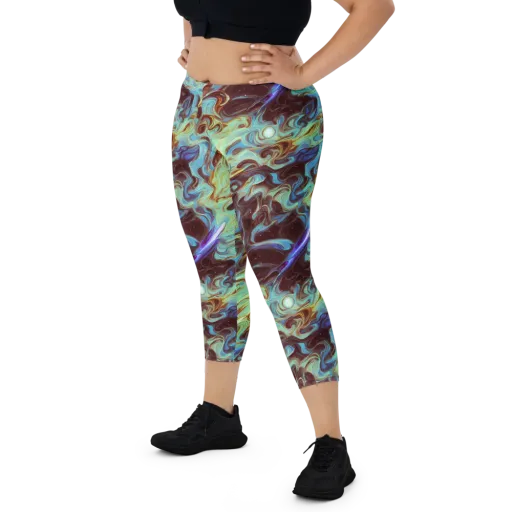 Opal Vortex on a Capri Leggings