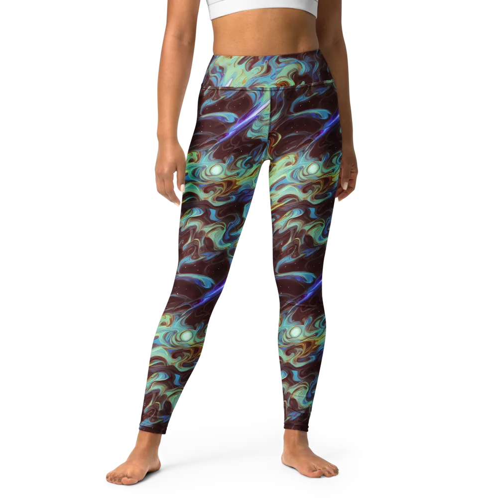 Opal Vortex on Yoga Leggings — Front