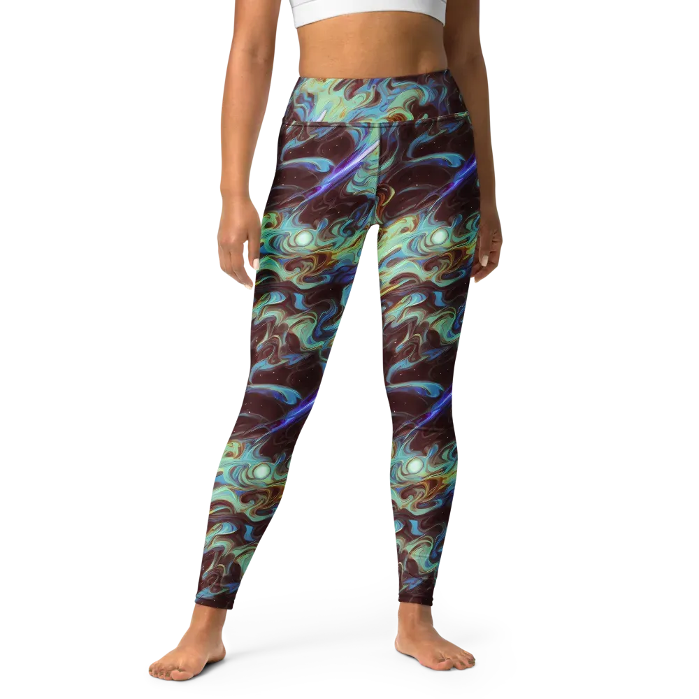 Opal Vortex on Yoga Leggings — Front