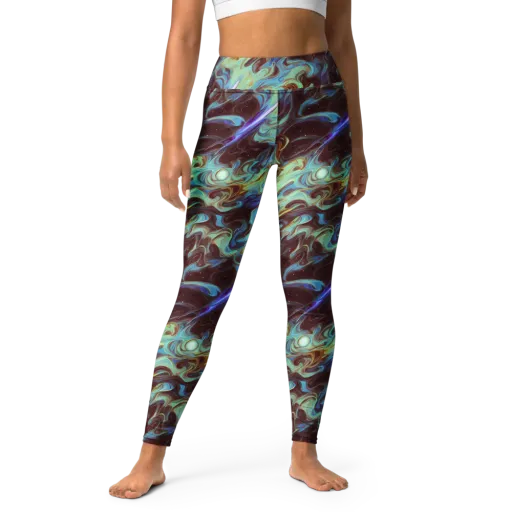 Opal Vortex on a Yoga Leggings