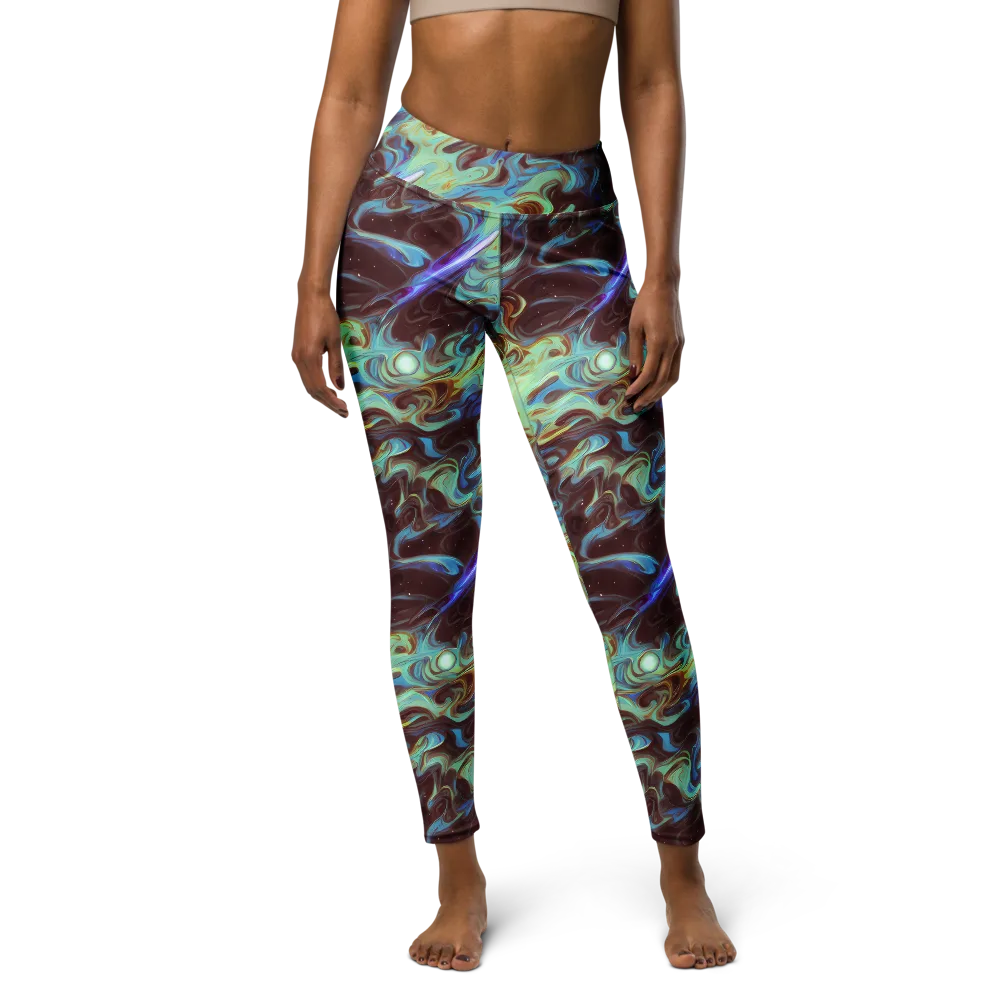 Opal Vortex on Yoga Leggings — Front