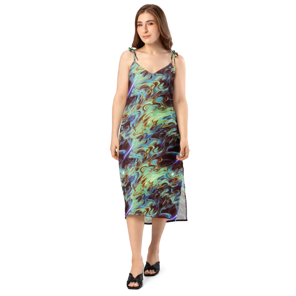 Opal Vortex on Slip Dress — Front
