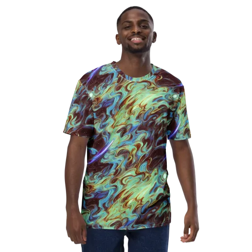 Opal Vortex on a Men's Crew Neck T-Shirt