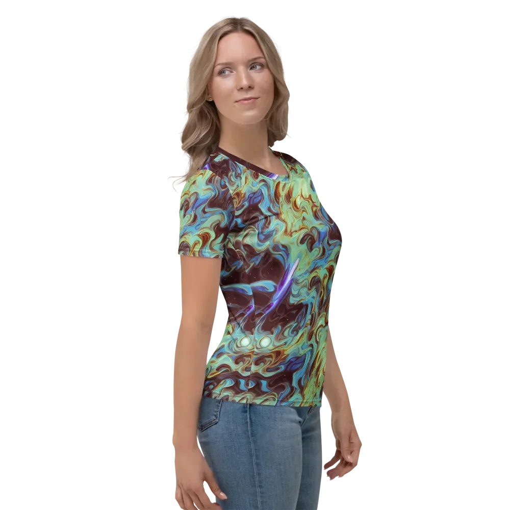 Opal Vortex on Women's Crew Neck T-Shirt — Right