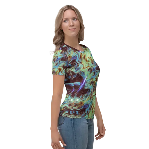 Opal Vortex on a Women's Crew Neck T-Shirt