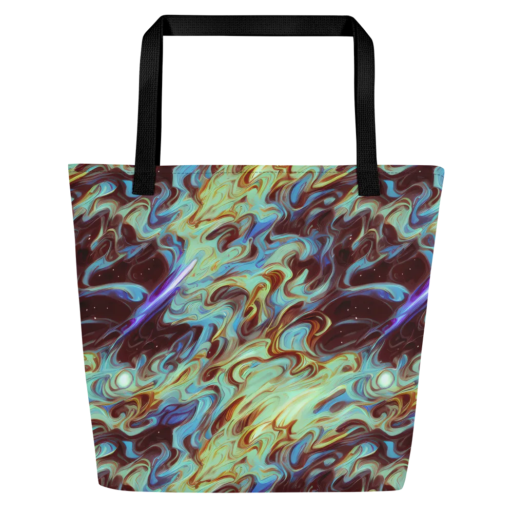 Opal Vortex on Large Tote Bag W/ Pocket — Front