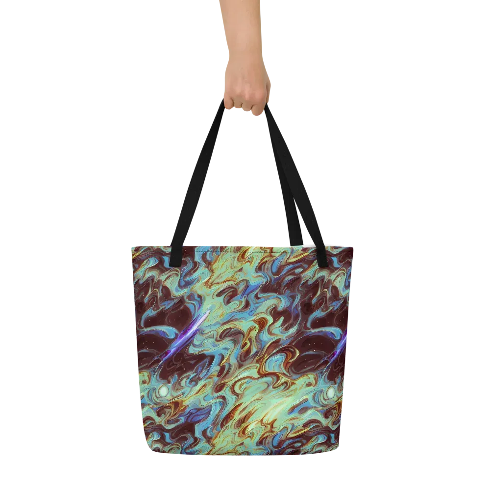 Opal Vortex on Large Tote Bag W/ Pocket — Front