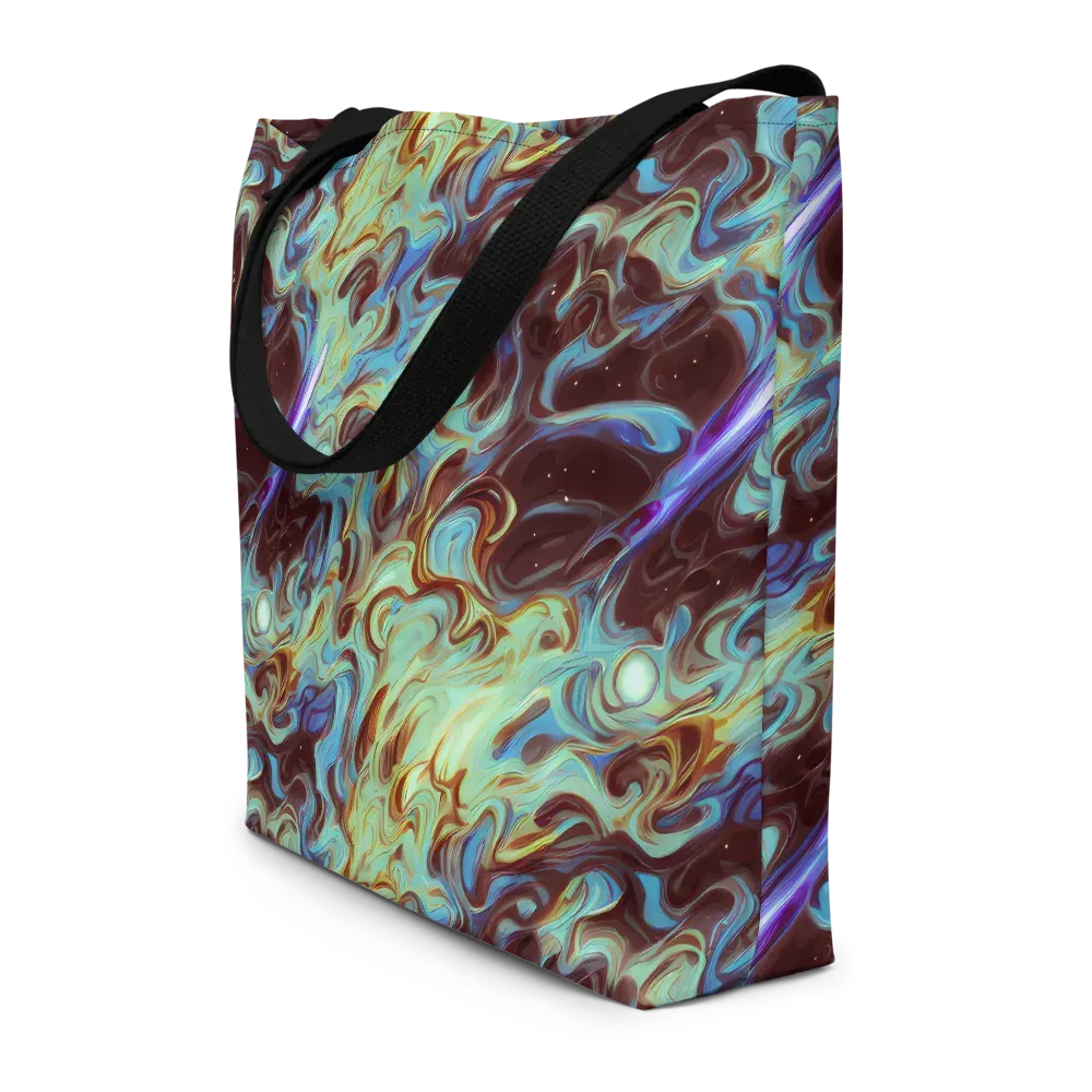 Opal Vortex on Large Tote Bag W/ Pocket — Front