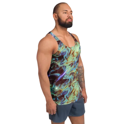 Opal Vortex on a Men's Tank Top
