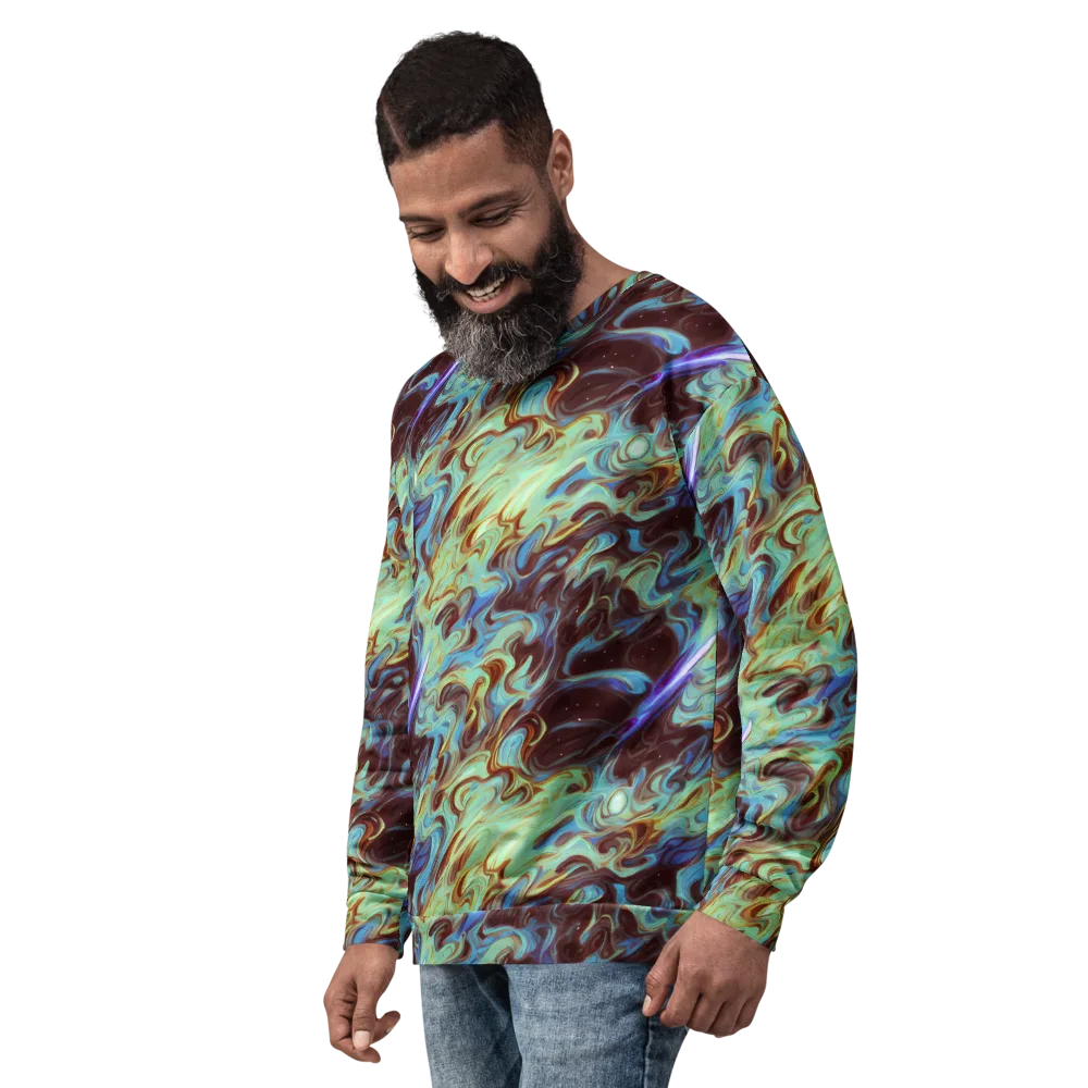 Opal Vortex on Sweatshirt — Left Front