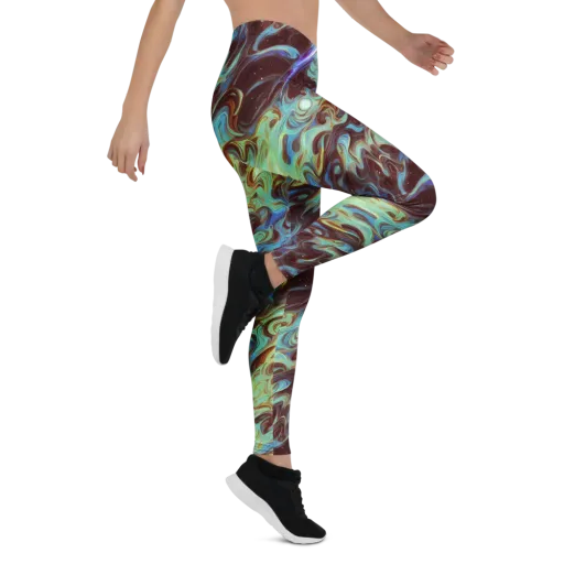 Opal Vortex on a Leggings