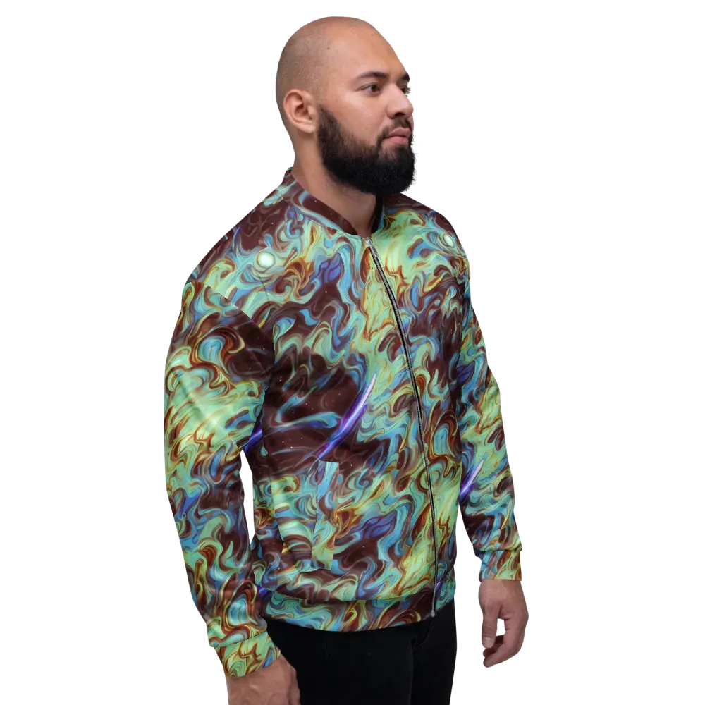 Opal Vortex on Bomber Jacket — Right