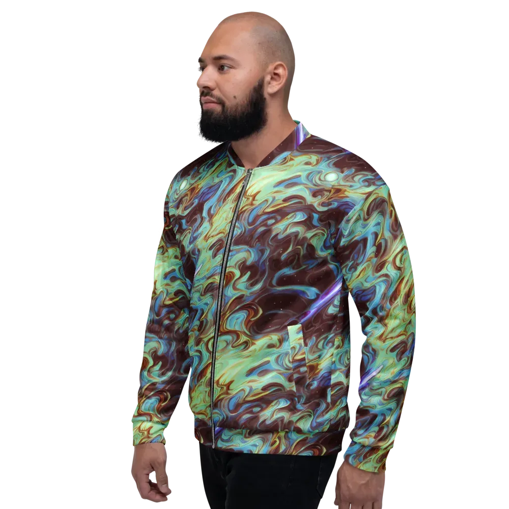 Opal Vortex on Bomber Jacket — Left