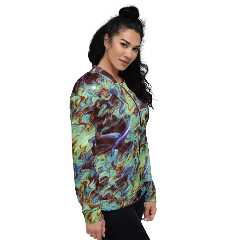Opal Vortex on Bomber Jacket — Right