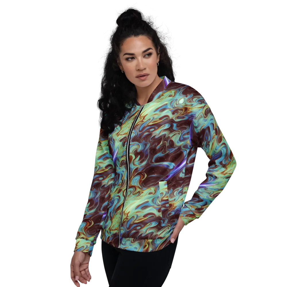 Opal Vortex on Bomber Jacket — Left
