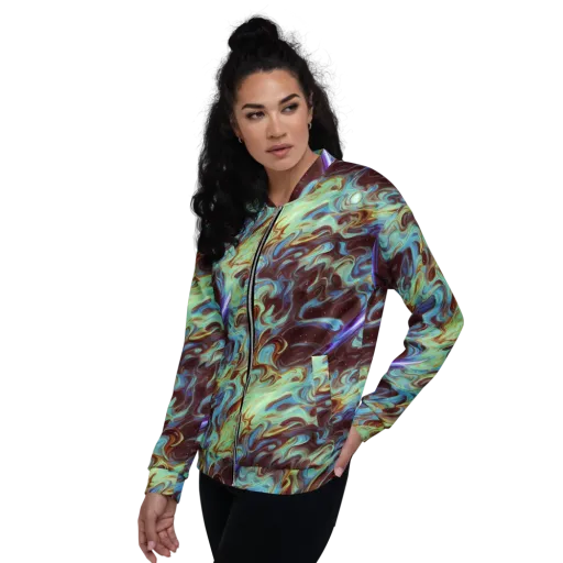 Opal Vortex on a Bomber Jacket