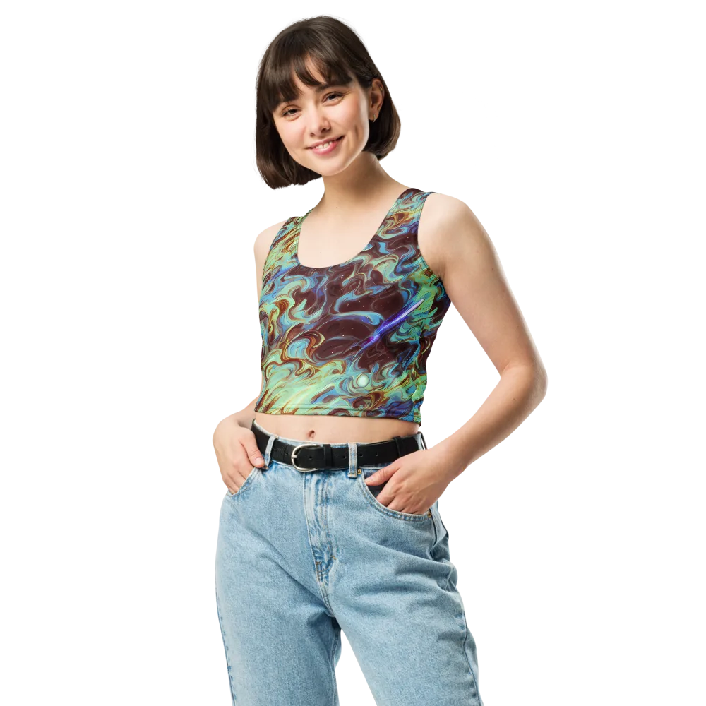 Opal Vortex on Crop Top — Front