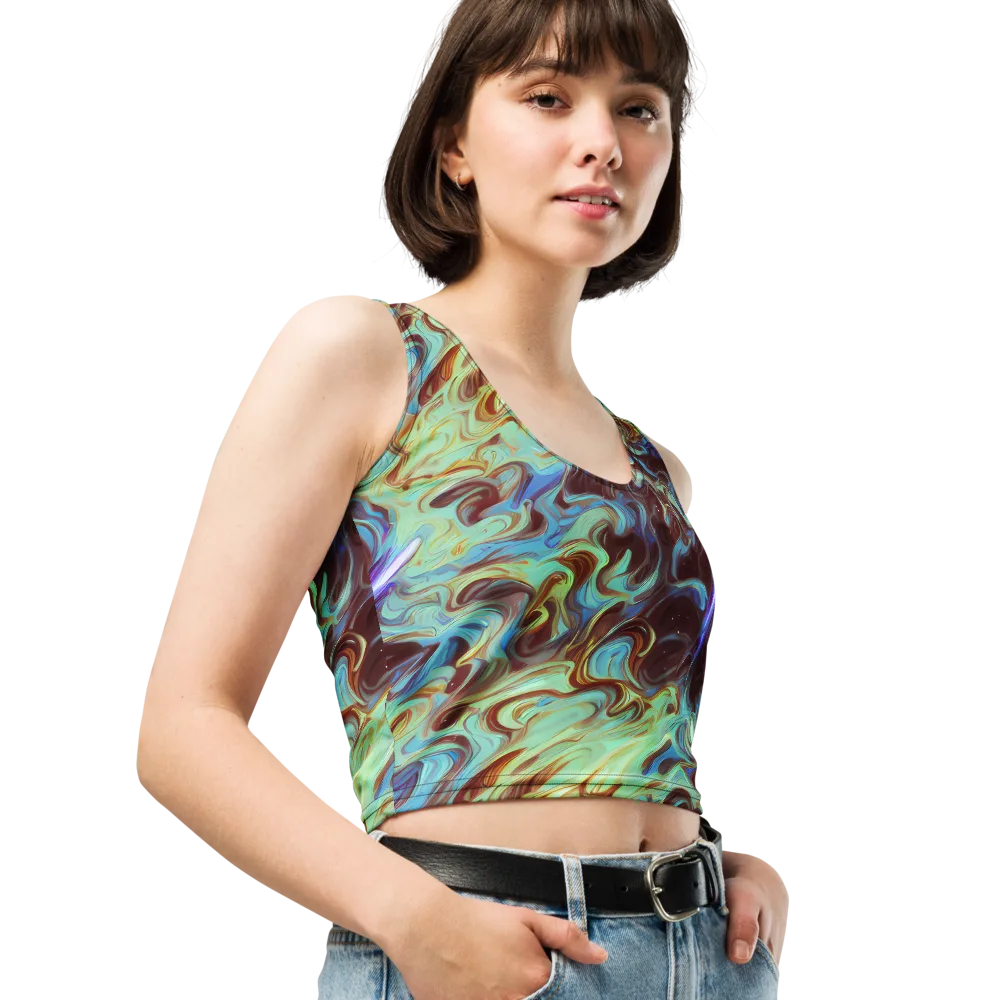 Opal Vortex on Crop Top — Right Front