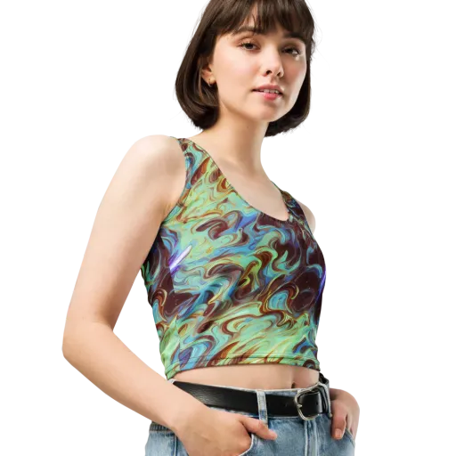 Opal Vortex on a Crop Top