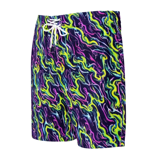 Acid Ribbons on a Men's Board Shorts
