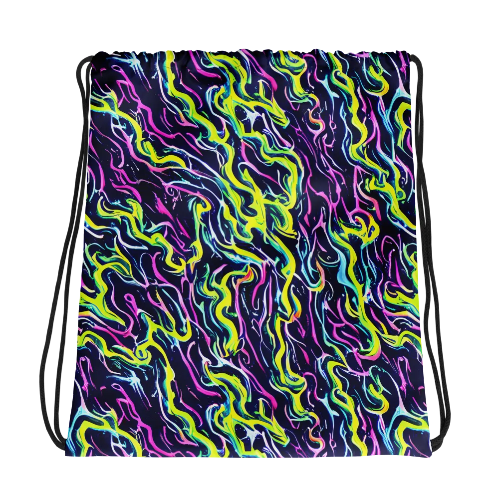 Acid Ribbons on Drawstring Bag — Photo
